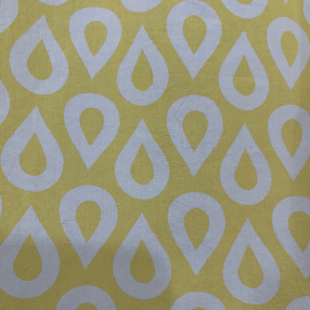 Talbots Yellow Print Button Front Roll Tab Sleeve… - image 8